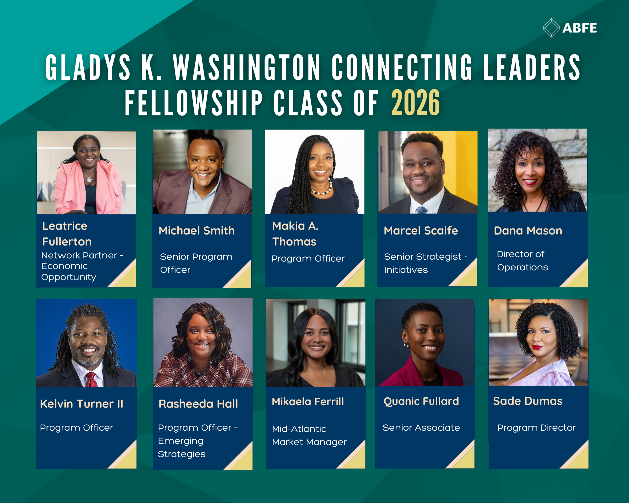 Meet the 2026 Gladys K. Washington Connecting Leaders Fellowship Program Cohort thumbnail